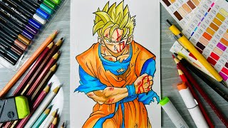 COMO DESENHAR O GOHAN DO FUTURO  Dragon Ball Z [upl. by Zehcnas]