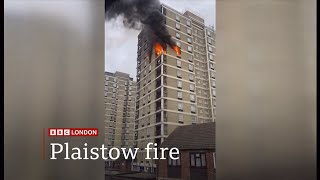 Lorry bursts into flames on busiest motorway amp Plaistow tower block fire UK 21Oct2024 [upl. by Dinsdale]