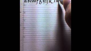 Calligraphy Practice  Lowercase secretary [upl. by Abehshtab]