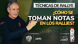 TÉCNICAS DE RALLYE TOMA DE NOTAS  Sergio Vallejo  pacenotes OPTIPRO [upl. by Stedmann]