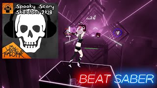 Beat Saber FullBody Spooky Scary Skeleton  The Living Tombstone HAPPY HALLOWEEN 🎃 [upl. by Ettezzil974]