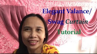 Making an Elegant swag Pelmet valance curtain [upl. by Yecal]