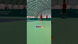 Rafael Nadal practicing for DAVIS CUP his final tournament after announcing retirement from tennis [upl. by Rask]