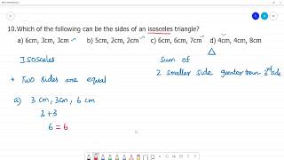 6 TN Maths Term II 4 GEOMETRY Exercise 43 10Which of the following can be the sides of [upl. by Neeleuqcaj]