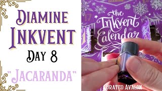 Day 8 of Diamine Inkvent 2023 quotJacarandaquot Fountain Pen Ink [upl. by Ivo]