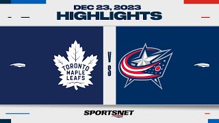 NHL Highlights  Maple Leafs vs Blue Jackets  December 23 2023 [upl. by Ennasor252]