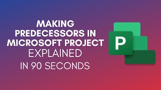 How To Make Predecessors In Microsoft Project 2024 [upl. by Ramon]