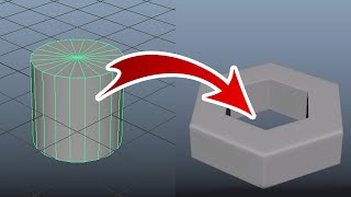 Maya for Beginners  Transform Cylinder to Hexagonal Shape  Learn Maya  Arunpixart [upl. by Jacey]