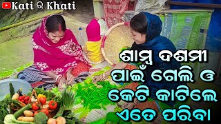 ଶାମ୍ବ ଦଶମୀ ପାଇଁ ଗେଲି ଓ କେଟି କାଟିଲେ ଏତେ ସାରା ପରିବା 🥕🥕🍅🍅🍆🥒🍠🥔  Prasanta Keti Vlogs  Kati ra Khati [upl. by Rebekah11]