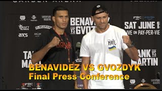 David Benavidez vs Oleksandr Gvozdyk Full Final Press Conference with Faceoff [upl. by Suivat160]