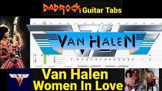 Women In Love  Van Halen  Lead Guitar TABS Lesson [upl. by Mable]