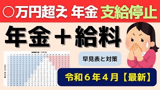 【2024年4月最新】在職老齢年金の支給停止額の早見表。年金カットを回避する対策と注意点を解説【令和6年加給年金改正】 [upl. by Ihcelek990]