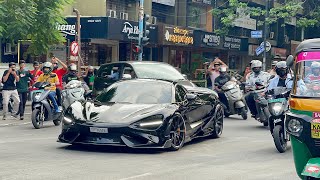 LOUD McLaren 765LT in India Bangalore  Novitec Exhaust Sounds [upl. by Zerat199]