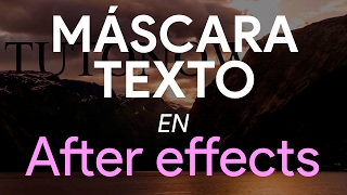 After Effects  Máscara en texto [upl. by Allys531]