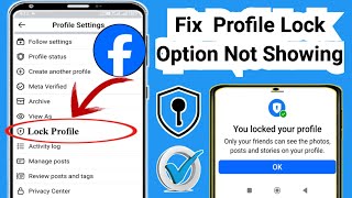 How To Fix Facebook Profile Lock Option Not Showing 2025 [upl. by Sorazal]