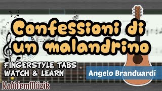 Angelo BranduardiConfessioni di un malandrino Easy Fingerstyle Guitar Tutorial Tabs [upl. by Kroo]