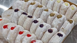 BAVARIAN AND FRUIT FILLED DONUTS RECIPE PANG NEGOSYO [upl. by Ablem]