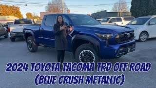 2024 Toyota Tacoma TRD Off Road Blue Crush Metallic [upl. by Derman]