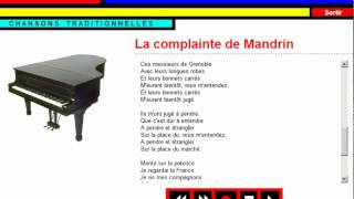 Karaoke  Chanson traditionnelle  La complainte de Mandrin [upl. by Moia829]