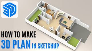 How to Make 3d Floor Plan in Sketchup Sketchup Tutorial [upl. by Dailey]