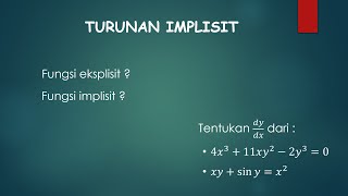 TURUNAN IMPLISIT [upl. by Ydok221]