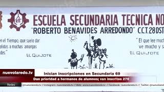 Inician inscripciones en Secundaria 69 [upl. by Enytsirhc]