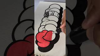 COLORING A GRAFFITI THROWIE 🖍️ graffitiart graffiti shorts [upl. by Eninahpets]