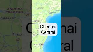 Coromandel express12842ChennaiHowrahTrain route🚂🚂maprouteyoutubeshort [upl. by Eikcid]