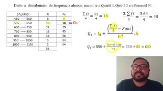 QUARTIS E PERCENTIS  EXERCÍCIOS [upl. by Zenger]