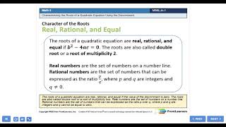 Characterizing the Roots of a Quadratic Equation Using the Discriminant [upl. by Eigla]