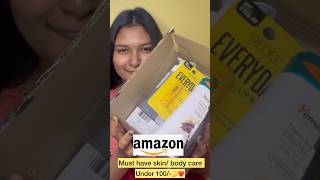 Amazon products under 100🤌❤️amazonamzonhaulwinterskincarewinterbodycareskincareroutine [upl. by Nospmis46]