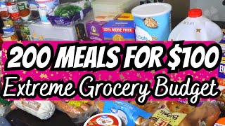 Realistic  100 Extreme Grocery Budget  200 Meals for 100  Cheap amp Frugal Meals [upl. by Debi]