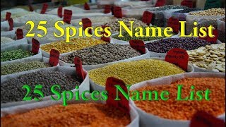 25 Spices Name List [upl. by Euh]