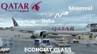 QATAR AIRWAYS Doha to Montreal on Boeing 777300ER TRIP REPORT [upl. by Mossberg953]