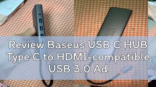 Review Baseus USB C HUB Type C to HDMIcompatible USB 30 Adapter 8 in 1 Type C HUB Dock [upl. by Socrates]