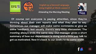 Go English 24  Using English at work [upl. by Josler708]