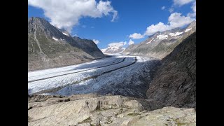 Schöne Wanderung vom Bettmerhorn mit Abstecher auf den Aletschgletscher [upl. by Aniuqaoj]