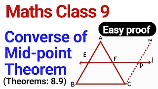 Converse of Midpoint Theorem Explained and Proved by JP Sir  Class 9 Maths Quadrilaterals Theorem [upl. by Westmoreland]