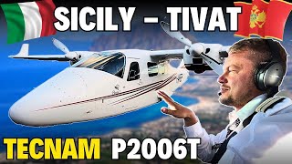 TECNAM P2006T Classic avionics  Ferry Flight Review Italy  Montenegro [upl. by Melbourne]