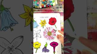 Coloring the Flower Shapes page Ligulate shorts [upl. by Domenech505]