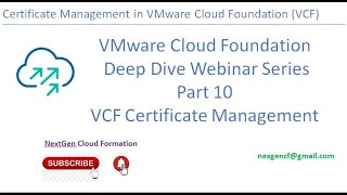 Certificate Management in VMware Cloud Foundation VCF [upl. by Julio]