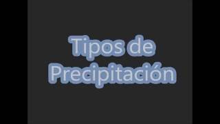 Tipos de precipitación Hidrología [upl. by Weissman]