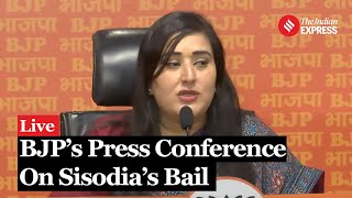 BJP MP Bansuri Swaraj Addresses Press Conference On Manish Sisodia’s Bail [upl. by Kohsa]