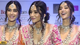 Shibani Dandekar L00KS Super STUNNING In Orange amp Pink Bridal Dress at BTFW 2024 [upl. by Attenauq]