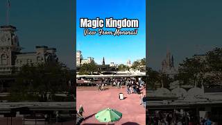 Magic Kingdom Front Gate View from the Monorail at Disney World [upl. by Zebadiah]