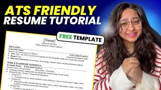 How to Make ATS Friendly Resume For Freshers FREE Template Inside [upl. by Anauqahc]