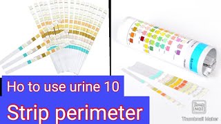 HOW TO USE URINE TEST STRIP Uric 10 Test Strip perimeter [upl. by Remsen]