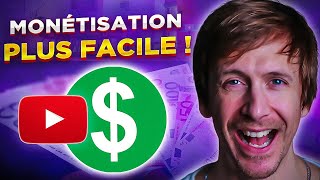 YouTube vient de RÉDUIRE DRASTIQUEMENT les exigences de monétisation [upl. by Yelrehs]