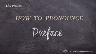 How to Pronounce Preface Real Life Examples [upl. by Larred]