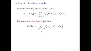 Cristian Lenart part 2 A Chevalley formula for the Ktheory of semiinfinite flag manifolds [upl. by Lou814]